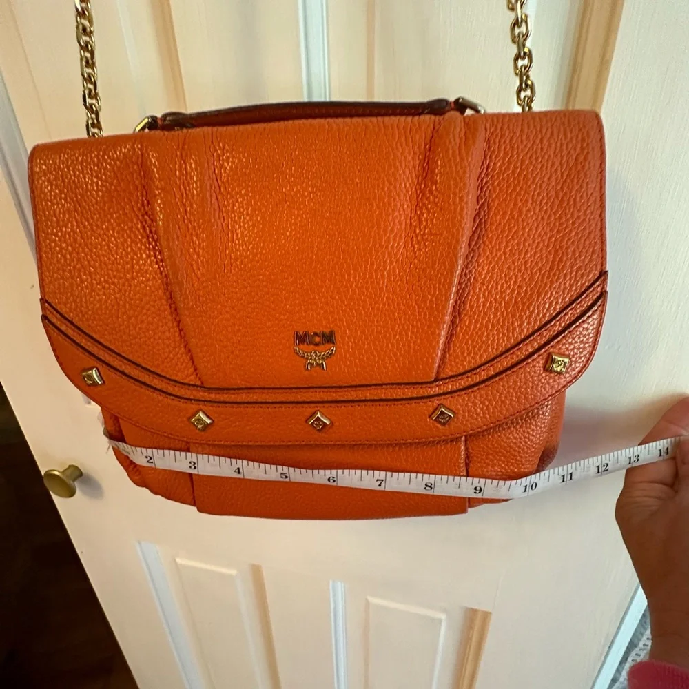 Authentic MCM Leather Two-way Studded Crossbody/Shoulder Bag
